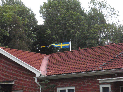 Swedish Ensign (in the wind).